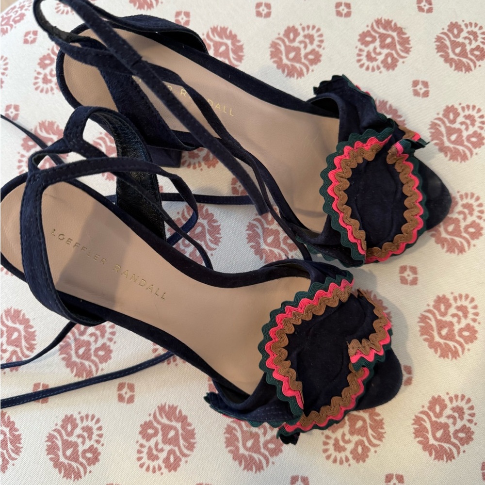 Loeffler Randall Navy and Multicolor Heels - Picture 2 of 3
